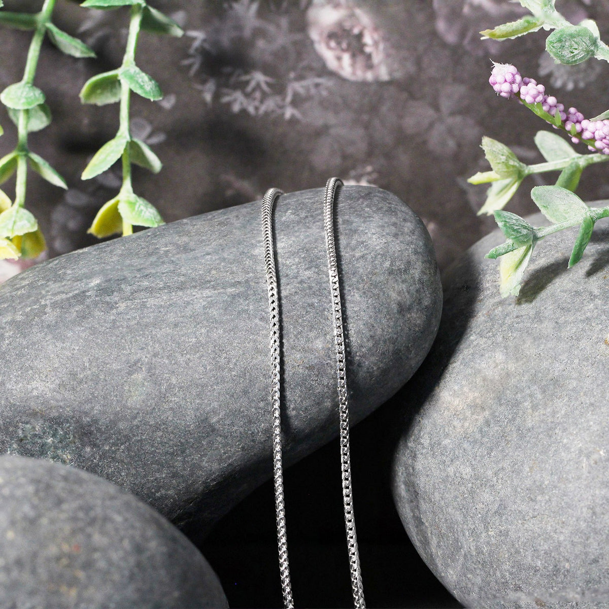14k White Gold Franco Chain (1.20 mm) — view 6