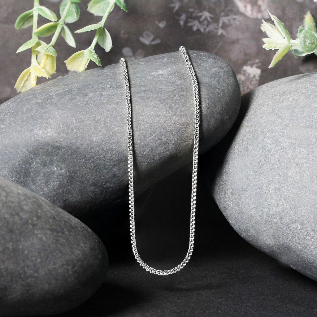 14k White Gold Franco Chain (1.20 mm) — view 7
