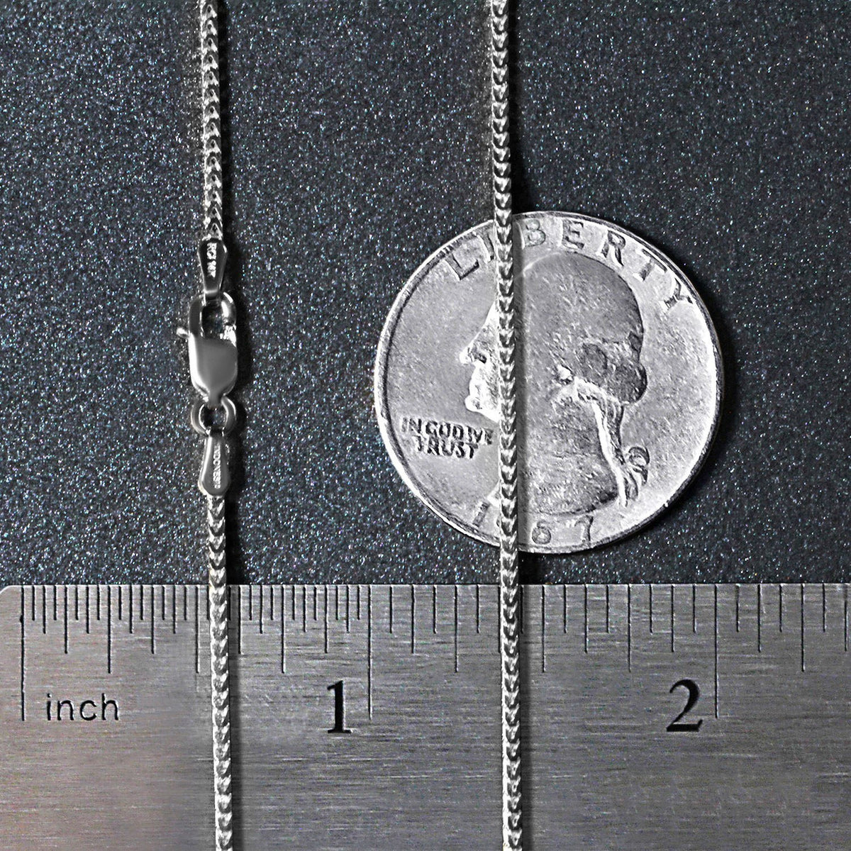 14k White Gold Franco Chain (1.20 mm) — view 9