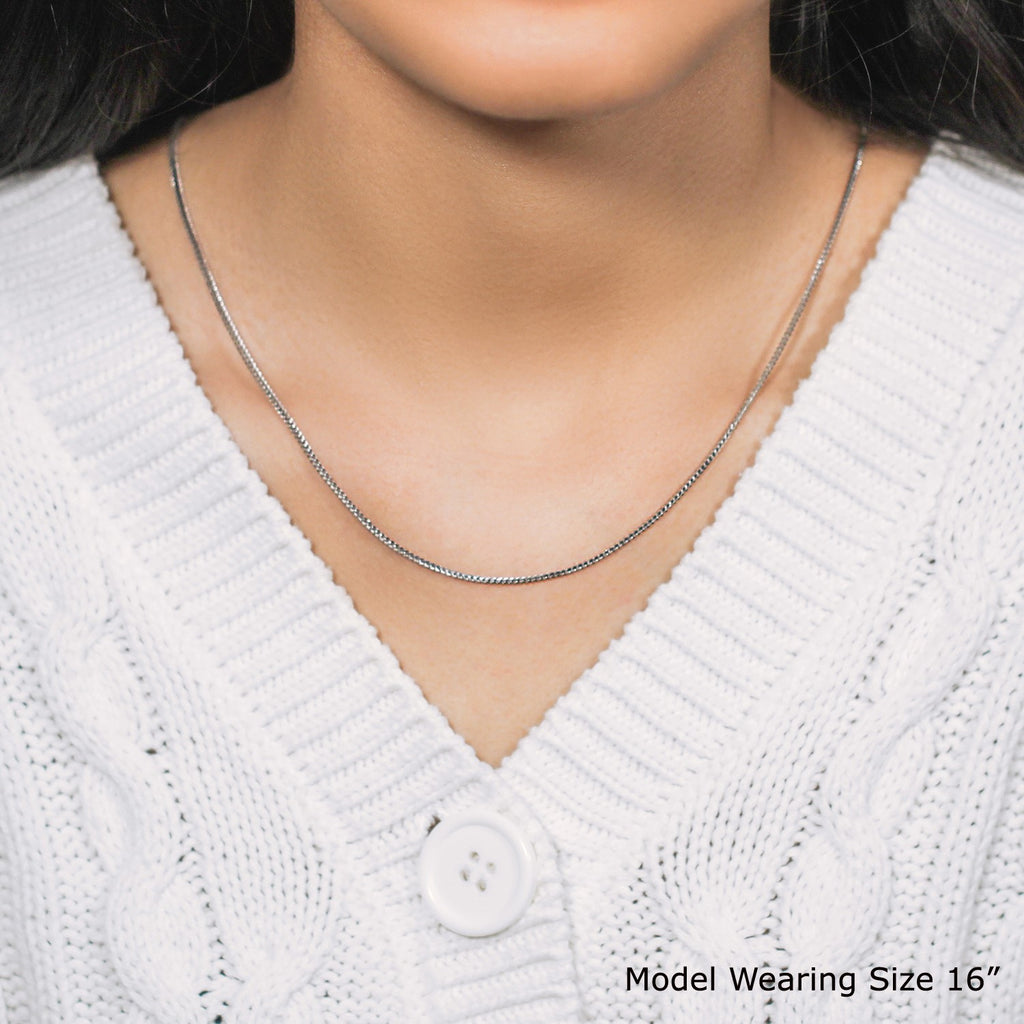 14k White Gold Franco Chain (1.20 mm) — view 11