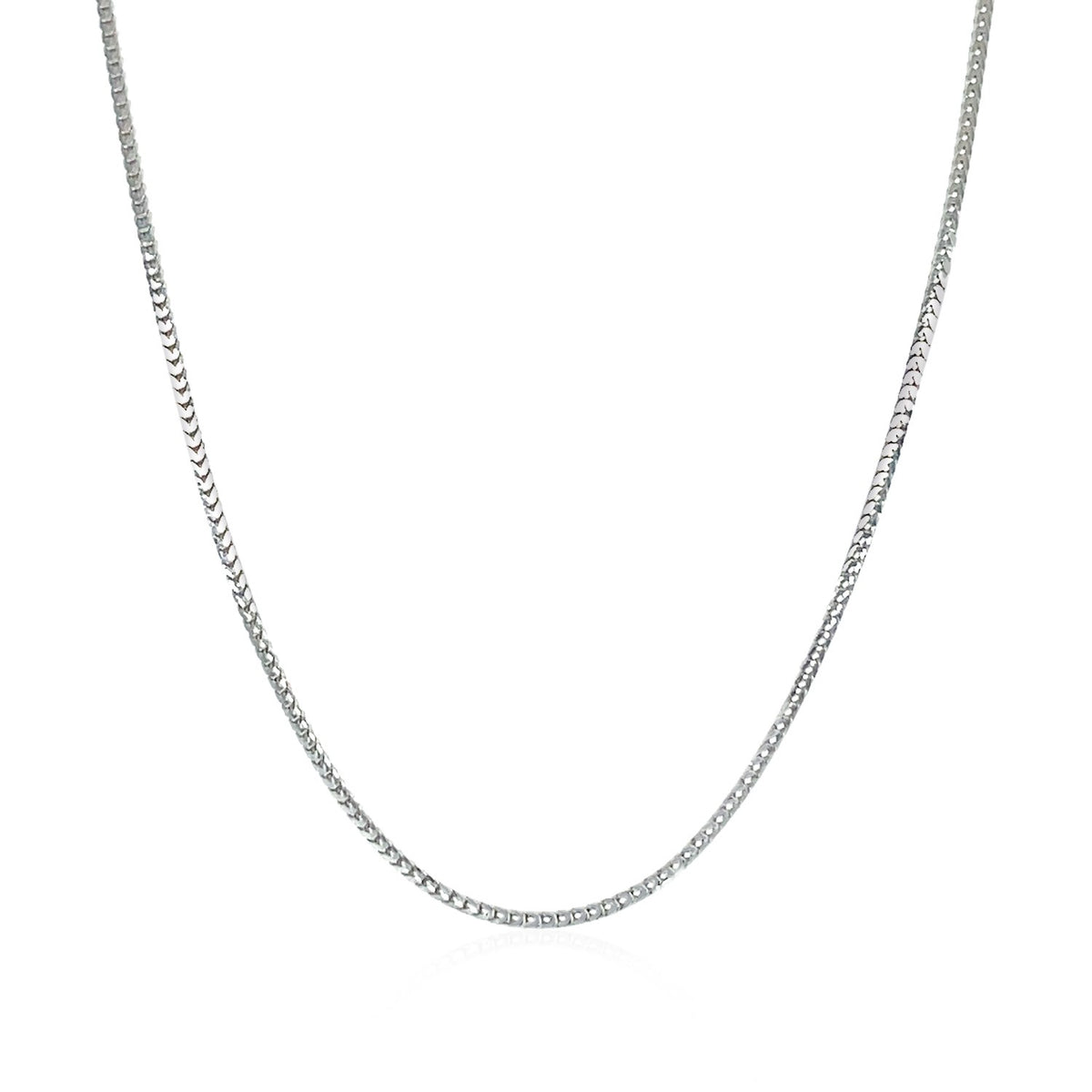 14k White Gold Franco Chain (0.90 mm) — view 2