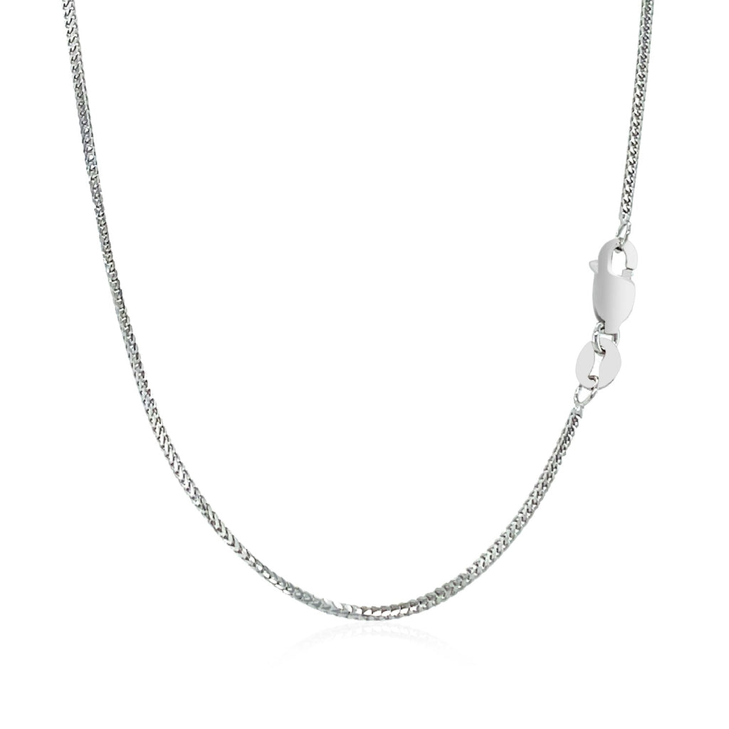 14k White Gold Franco Chain (0.90 mm) — view 3