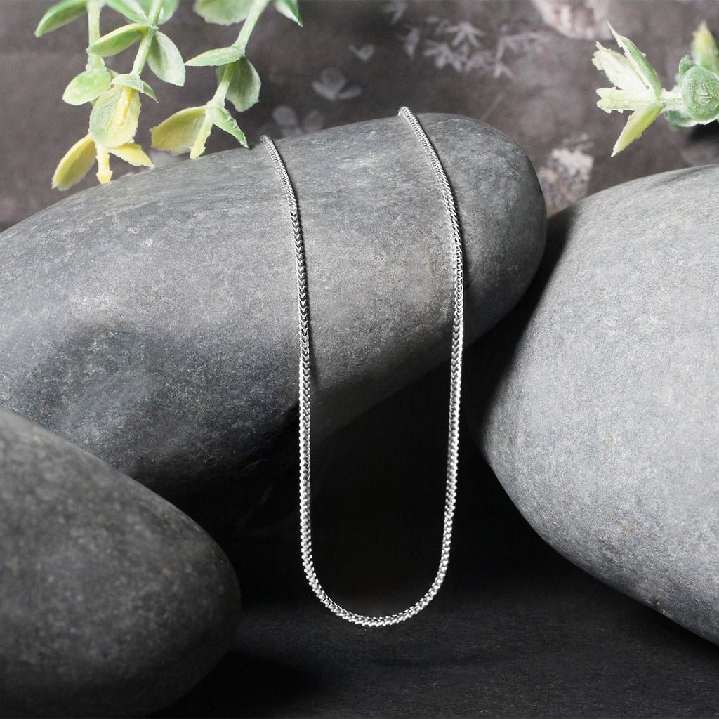14k White Gold Franco Chain (0.90 mm) — view 4