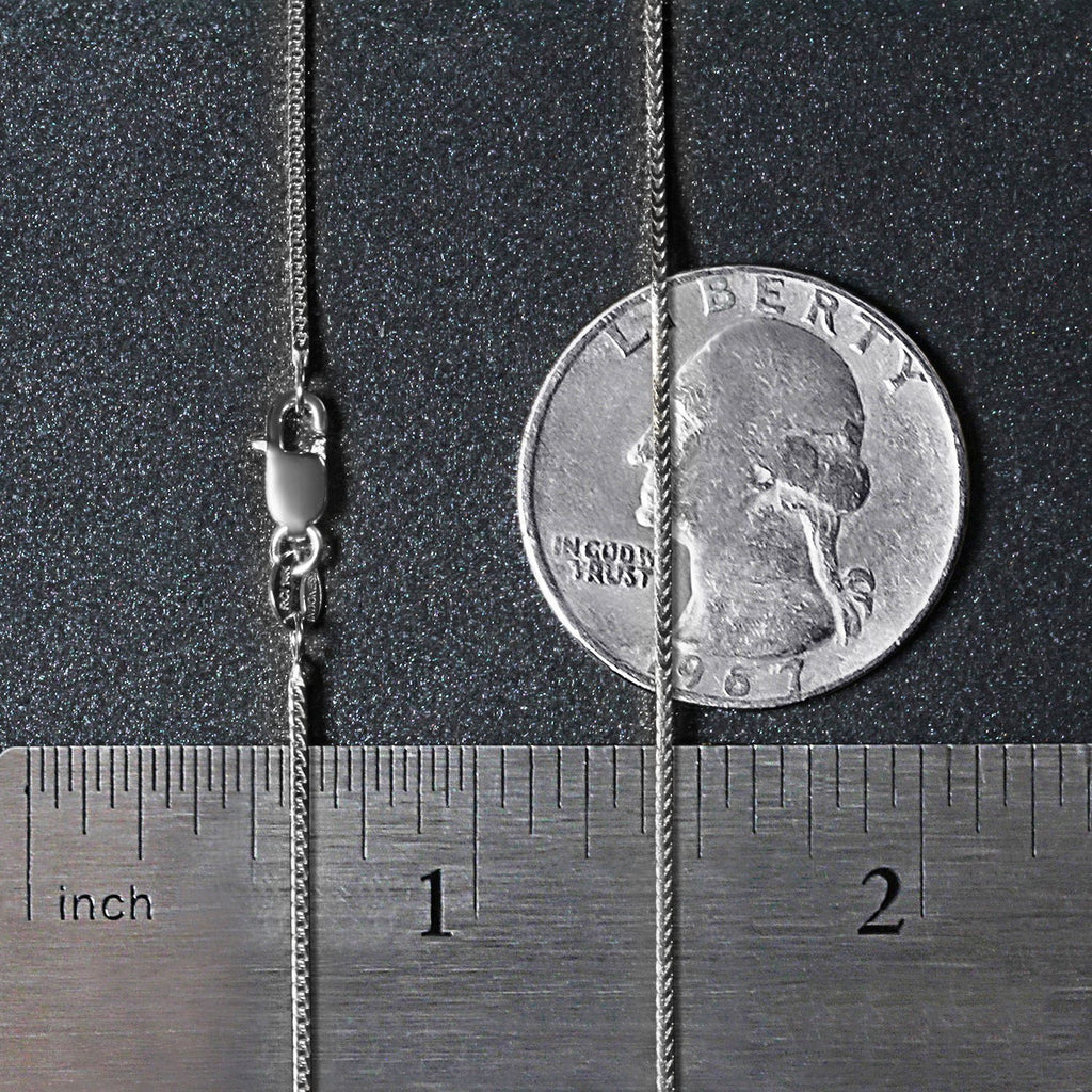 14k White Gold Franco Chain (0.90 mm) — view 6