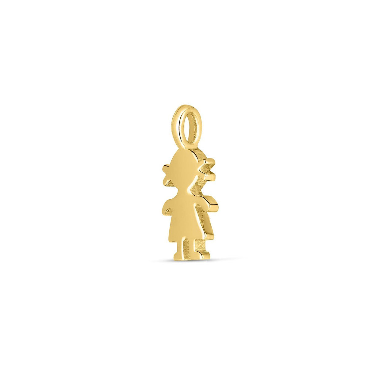 14k Yellow Gold Mini Girl Charm — view 2