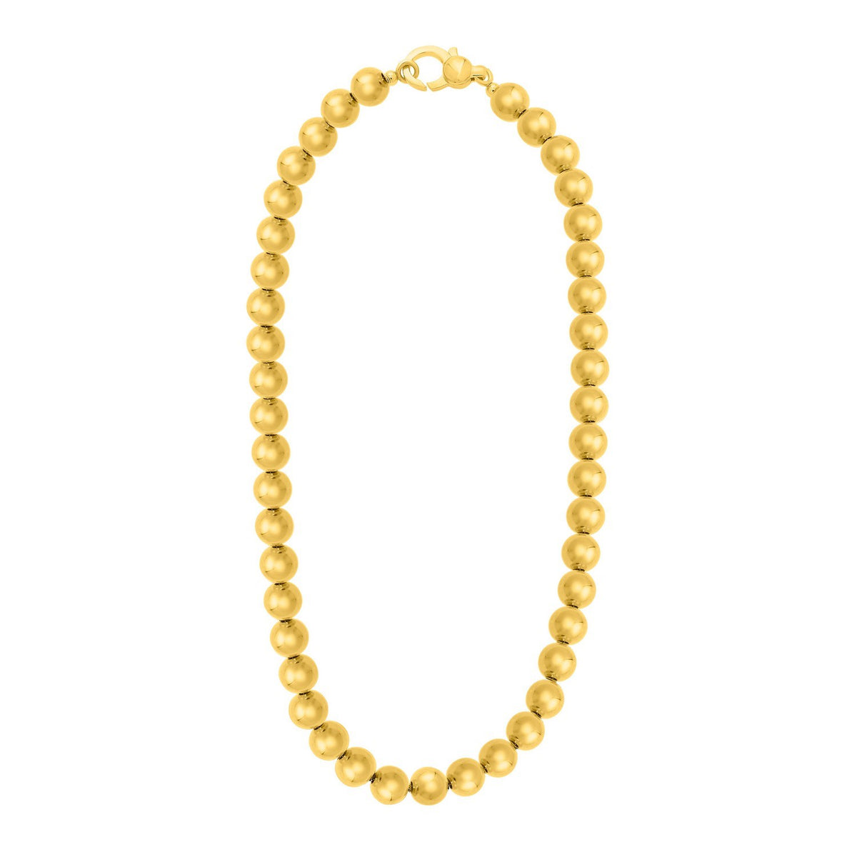 Sterling Silver Gold Plated Bold Bead Necklace — view 2