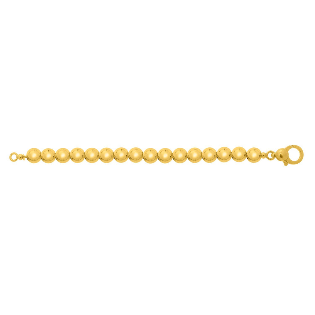 Sterling Silver Gold Plated Bold Bead Necklace — view 3
