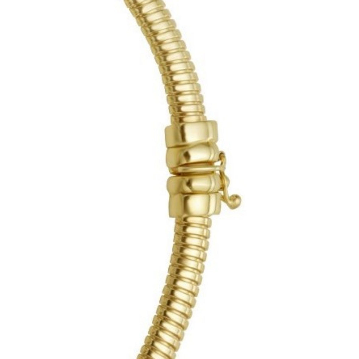 14K Yellow Gold Graduated Tubogas Necklace — view 3