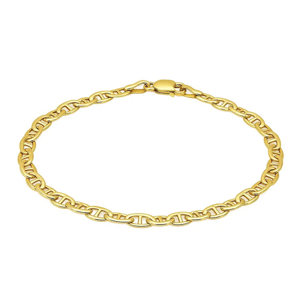 10k Yellow Gold Mariner Link Bracelet (4.50 mm) — view 3