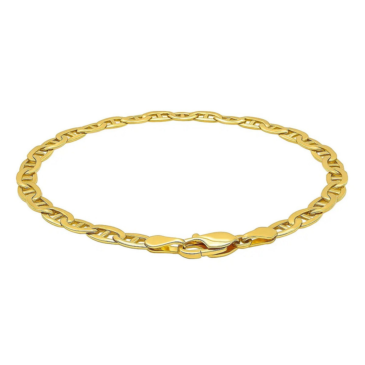 10k Yellow Gold Mariner Link Bracelet (4.50 mm) — view 4
