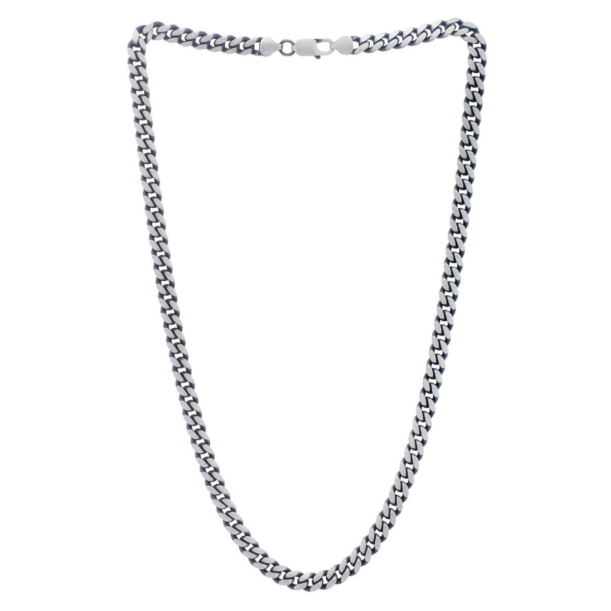 Sterling Silver Gunmetal Finish Miami Cuban Link Chain (7.00 mm) — view 2