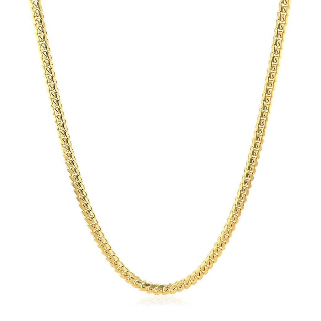 10k Yellow Gold Classic Solid Miami Cuban Chain (2.60 mm) — view 2