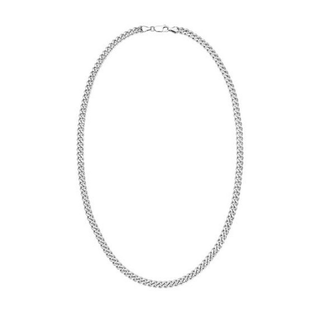 Sterling Silver Rhodium Plated Vintage Puffed Miami Cuban Chain (6.10 mm) — view 3