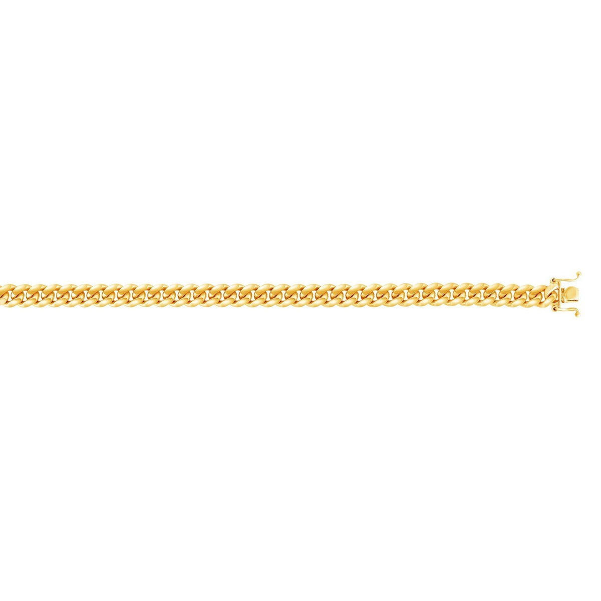 Sterling Silver Yellow Gold Plated Miami Cuban Chain (7.00 mm) — view 2