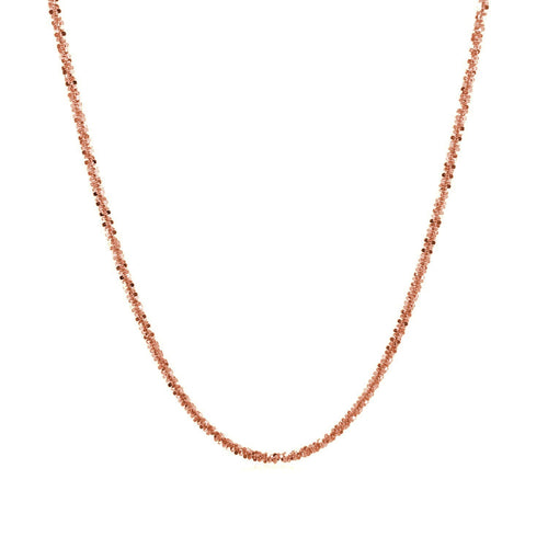 1.50 mm 14K Rose Gold Sparkle Chain — view 2