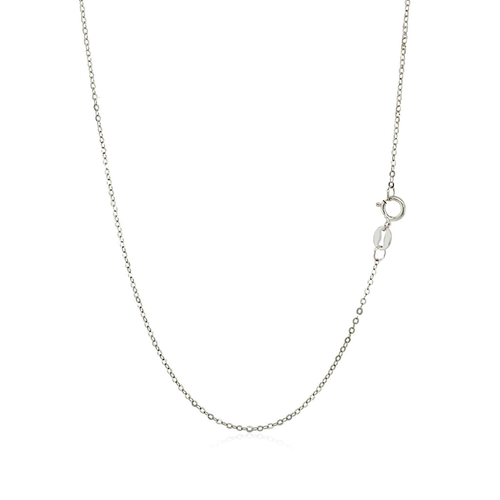 14k White Gold Polished Mini Heart Necklace — view 3
