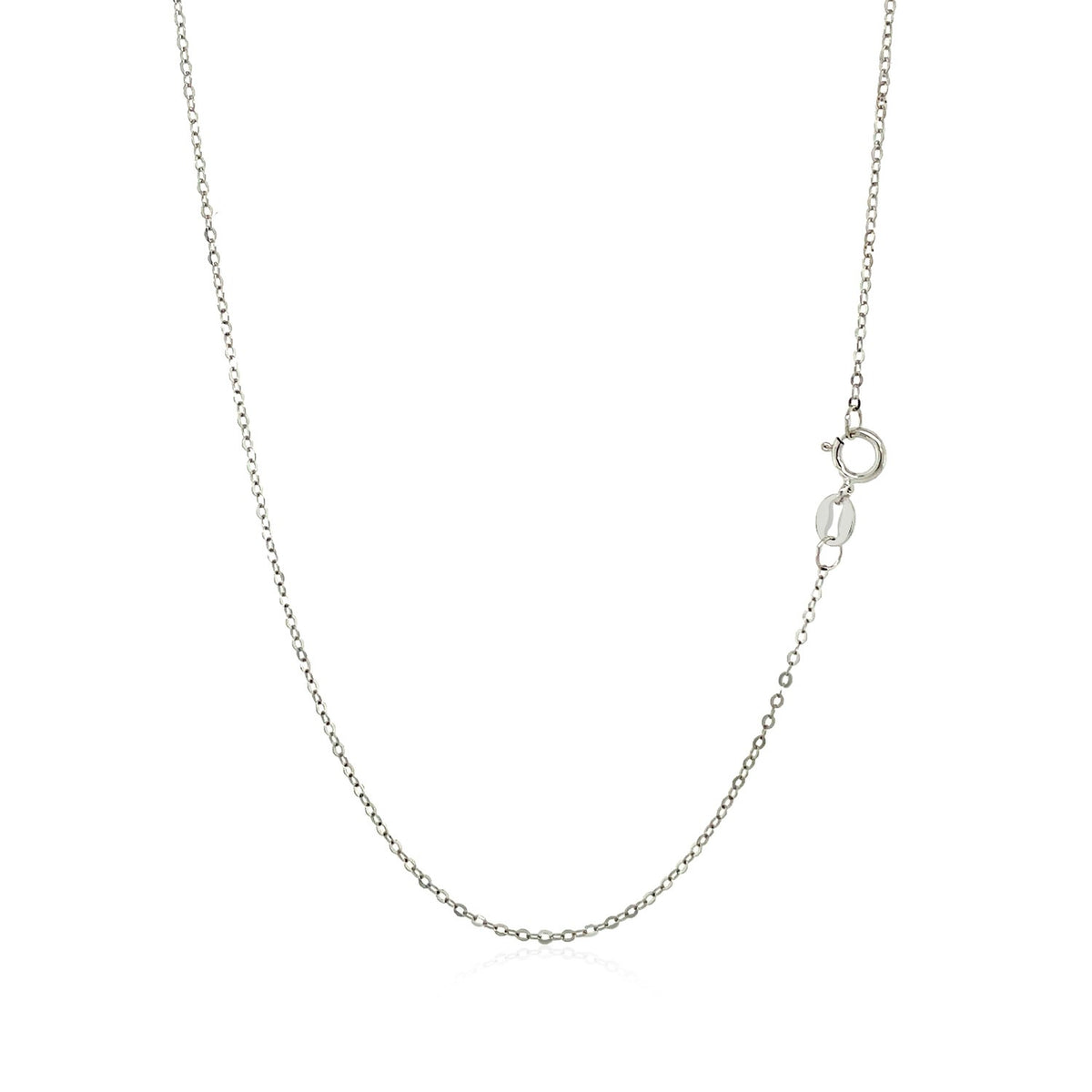 14k White Gold Polished Mini Heart Necklace — view 3