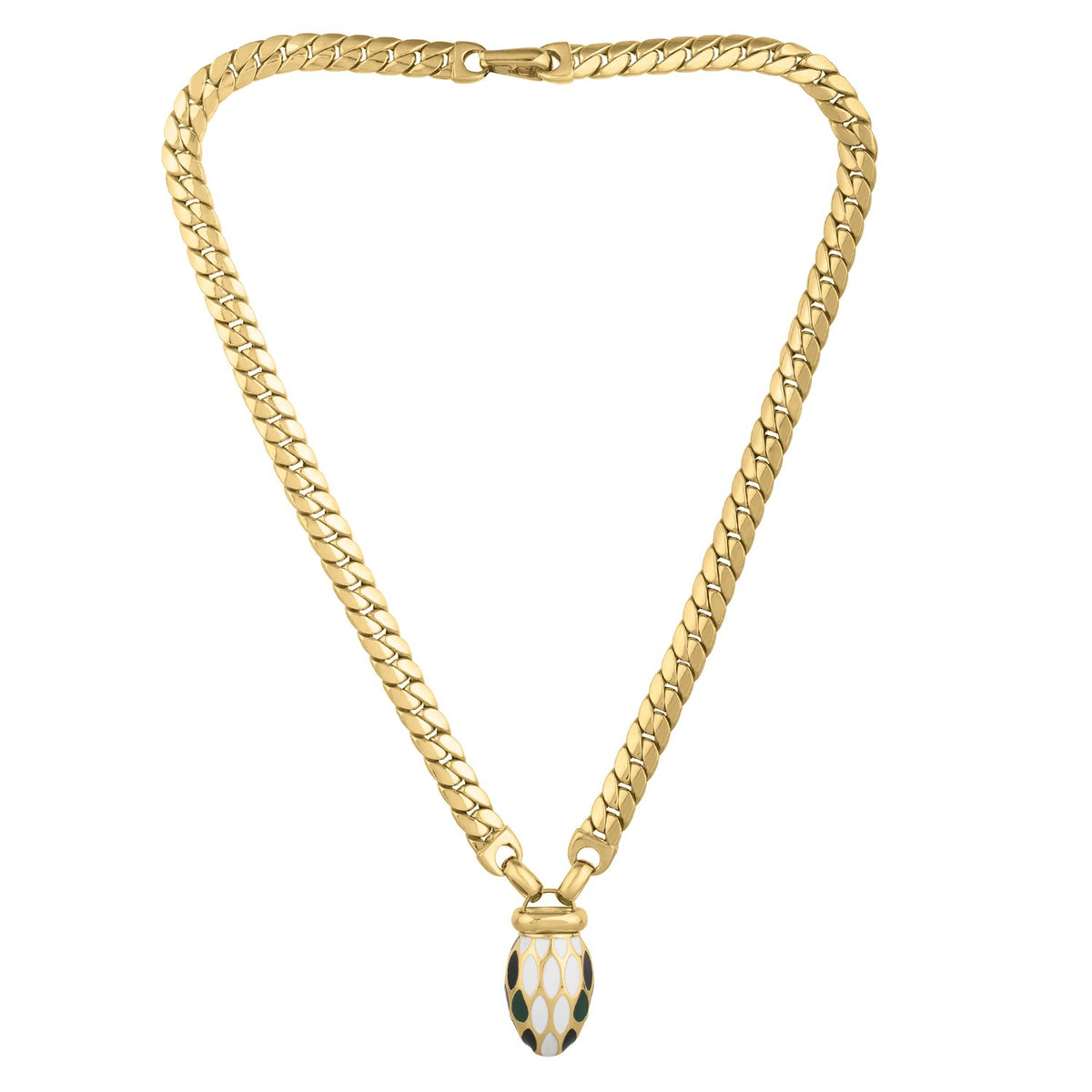 Le Serpent Curb Link Necklace in 14K Yellow Gold — view 2