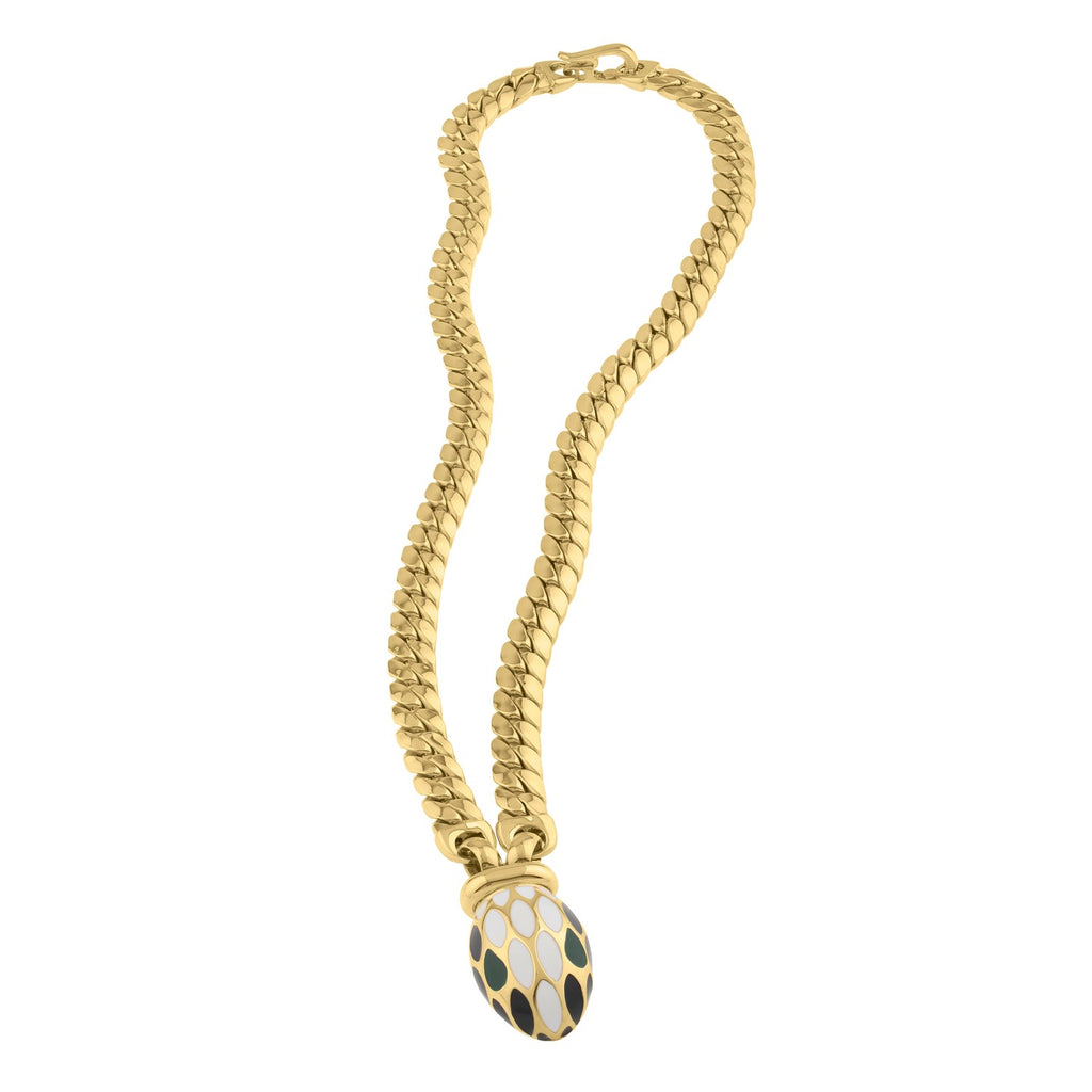 Le Serpent Curb Link Necklace in 14K Yellow Gold — view 3