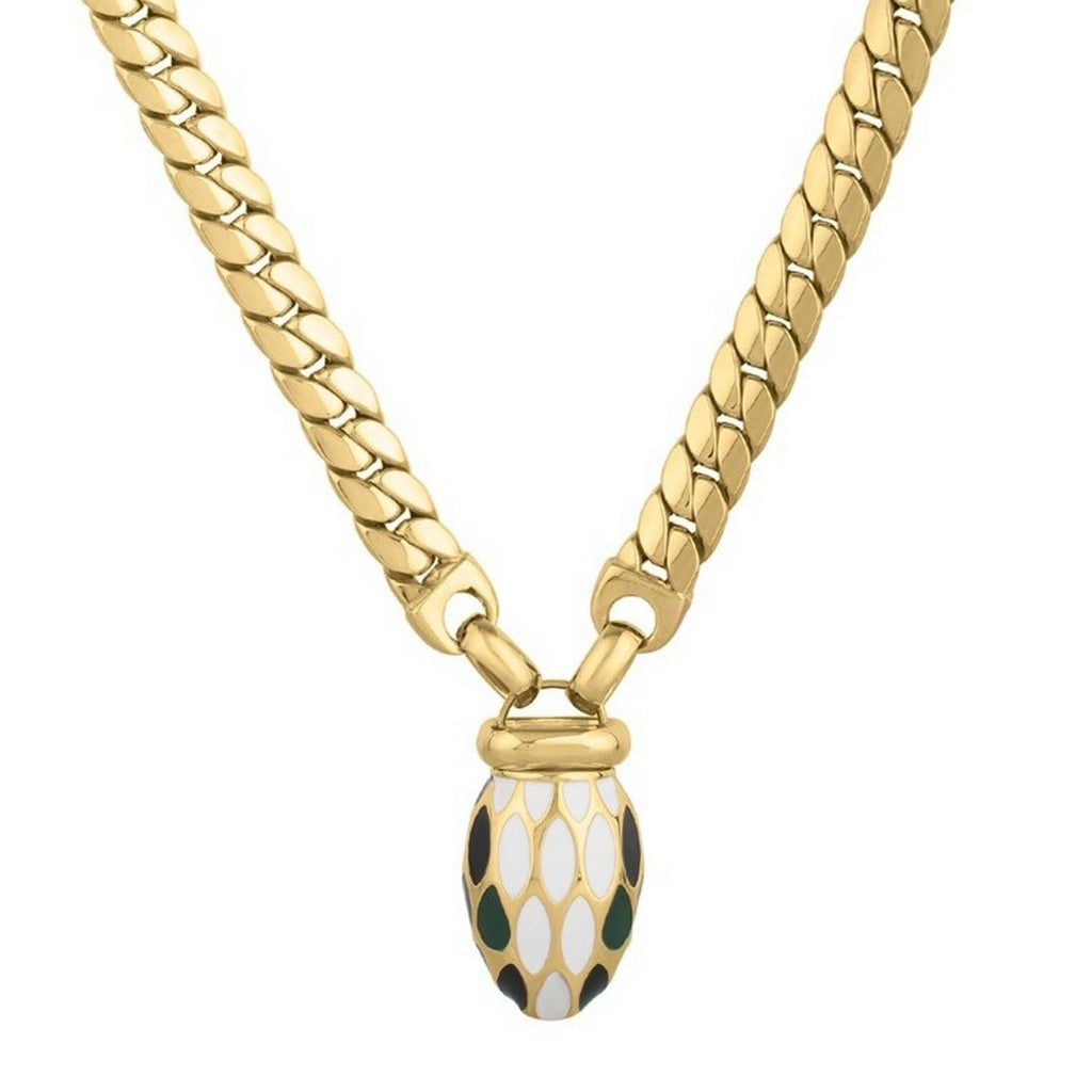 Le Serpent Curb Link Necklace in 14K Yellow Gold — view 9