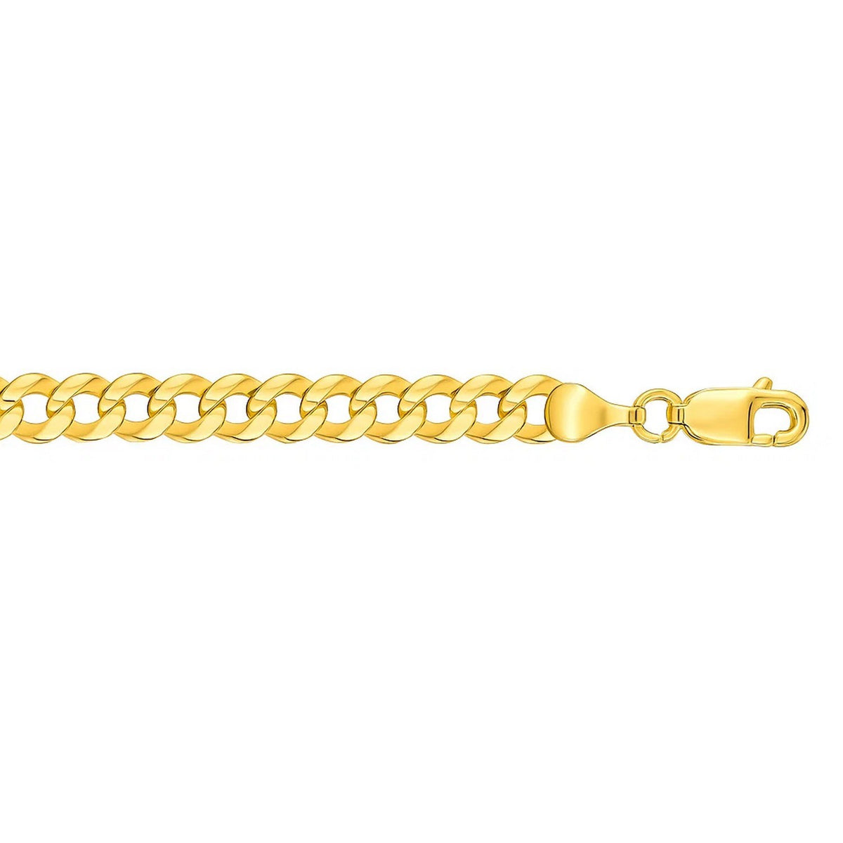10k Yellow Gold Curb Bracelet (4.70 mm) — view 2
