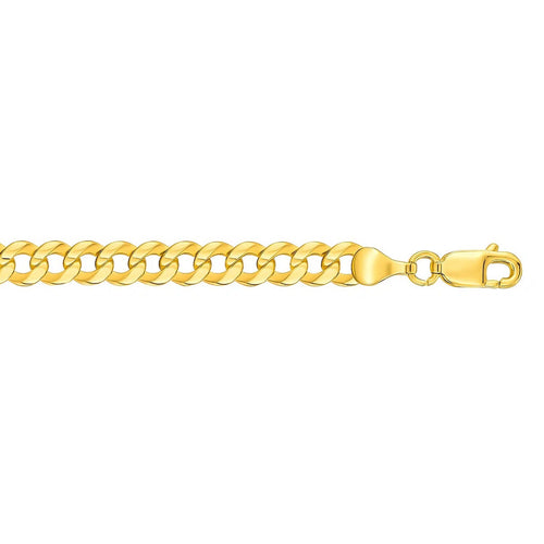 10k Yellow Gold Curb Bracelet (4.70 mm) — view 2