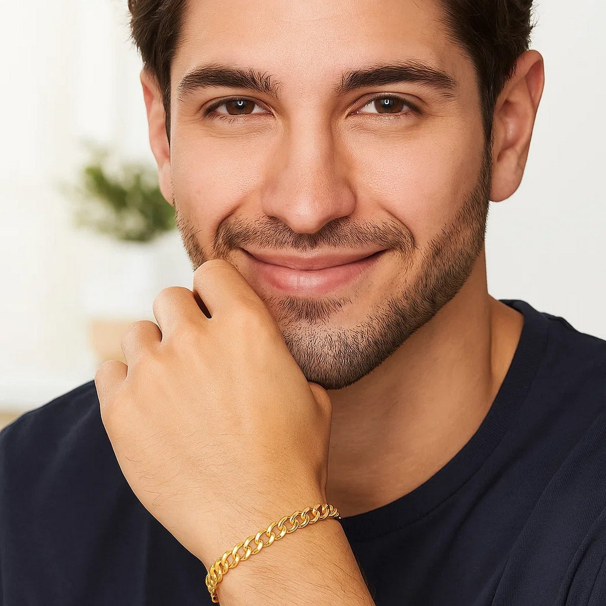 10k Yellow Gold Curb Bracelet (4.70 mm) — view 5
