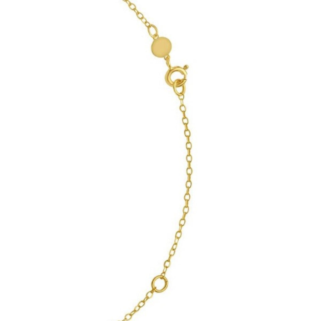 14K Yellow Gold Clover Necklace — view 3