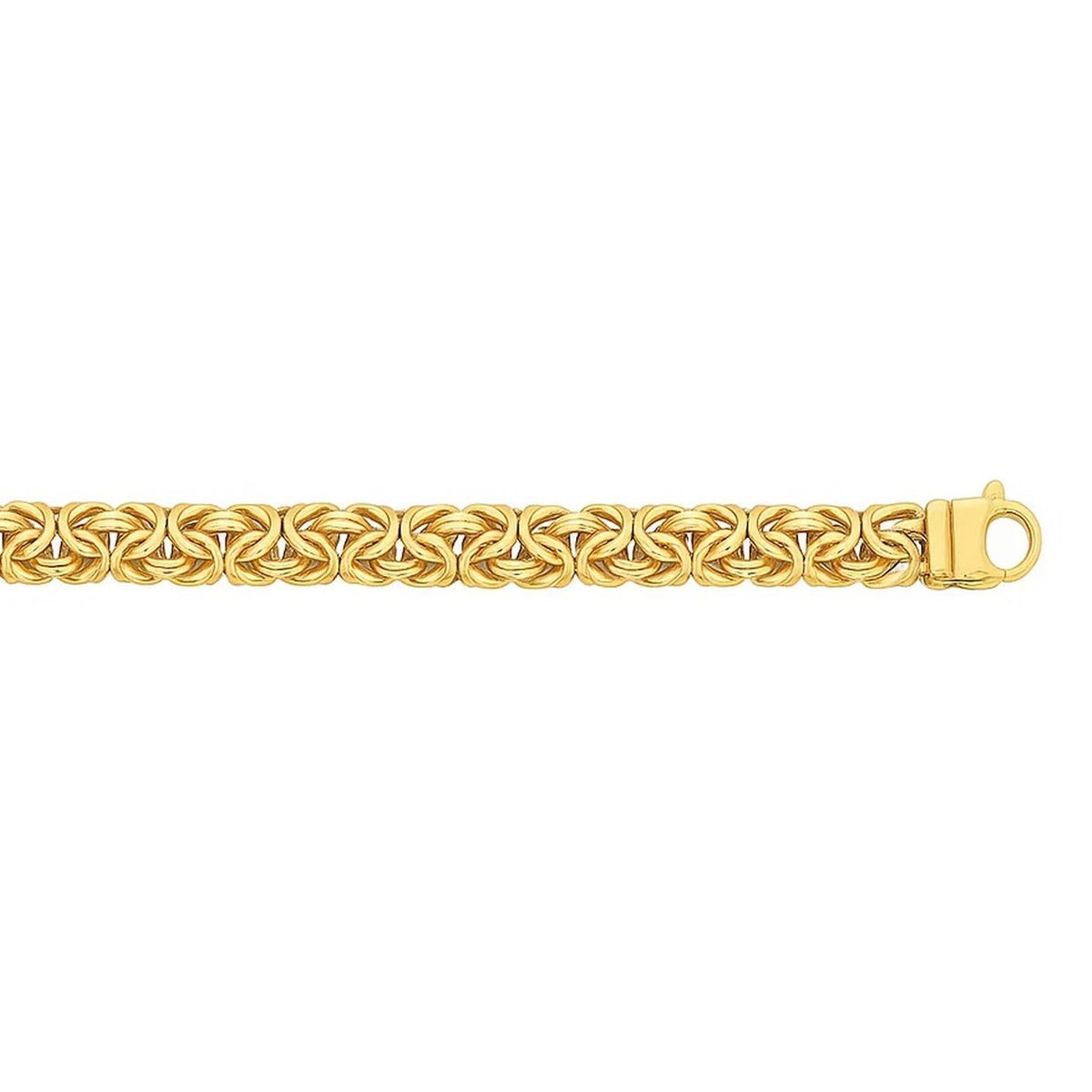 14k Yellow Gold Byzantine Motif Chain Necklace — view 3