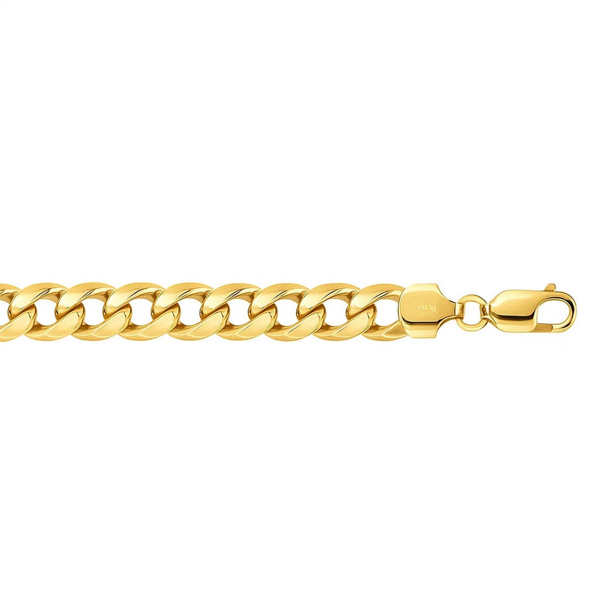 10k Yellow Gold Light Miami Cuban Bracelet (8.00 mm) — view 2