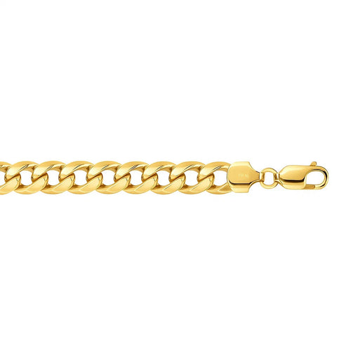 10k Yellow Gold Light Miami Cuban Bracelet (8.00 mm) — view 2