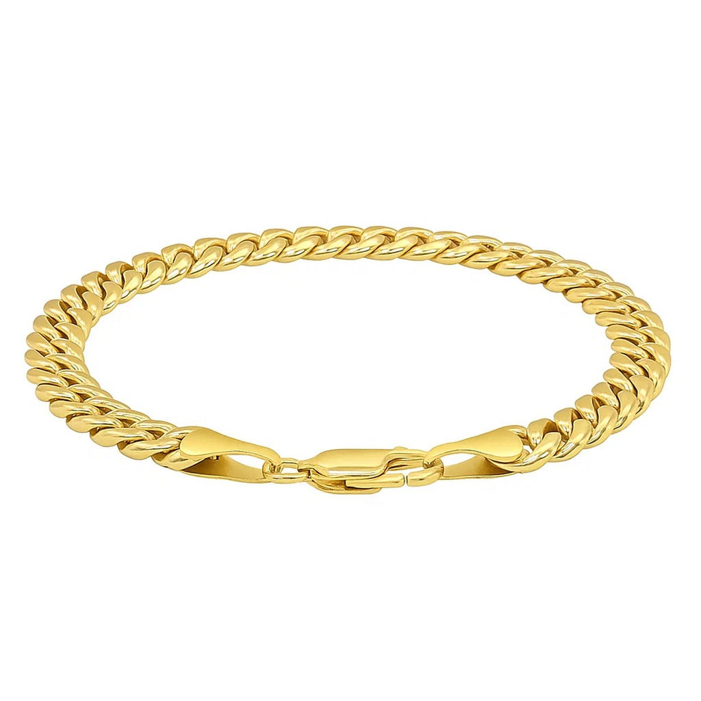 10k Yellow Gold Light Miami Cuban Bracelet (8.00 mm) — view 3