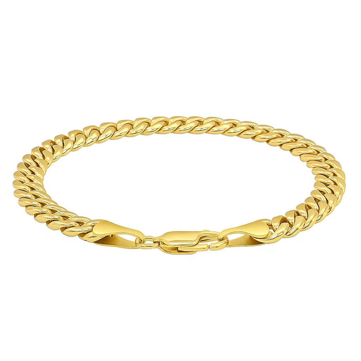 10k Yellow Gold Light Miami Cuban Bracelet (8.00 mm) — view 3