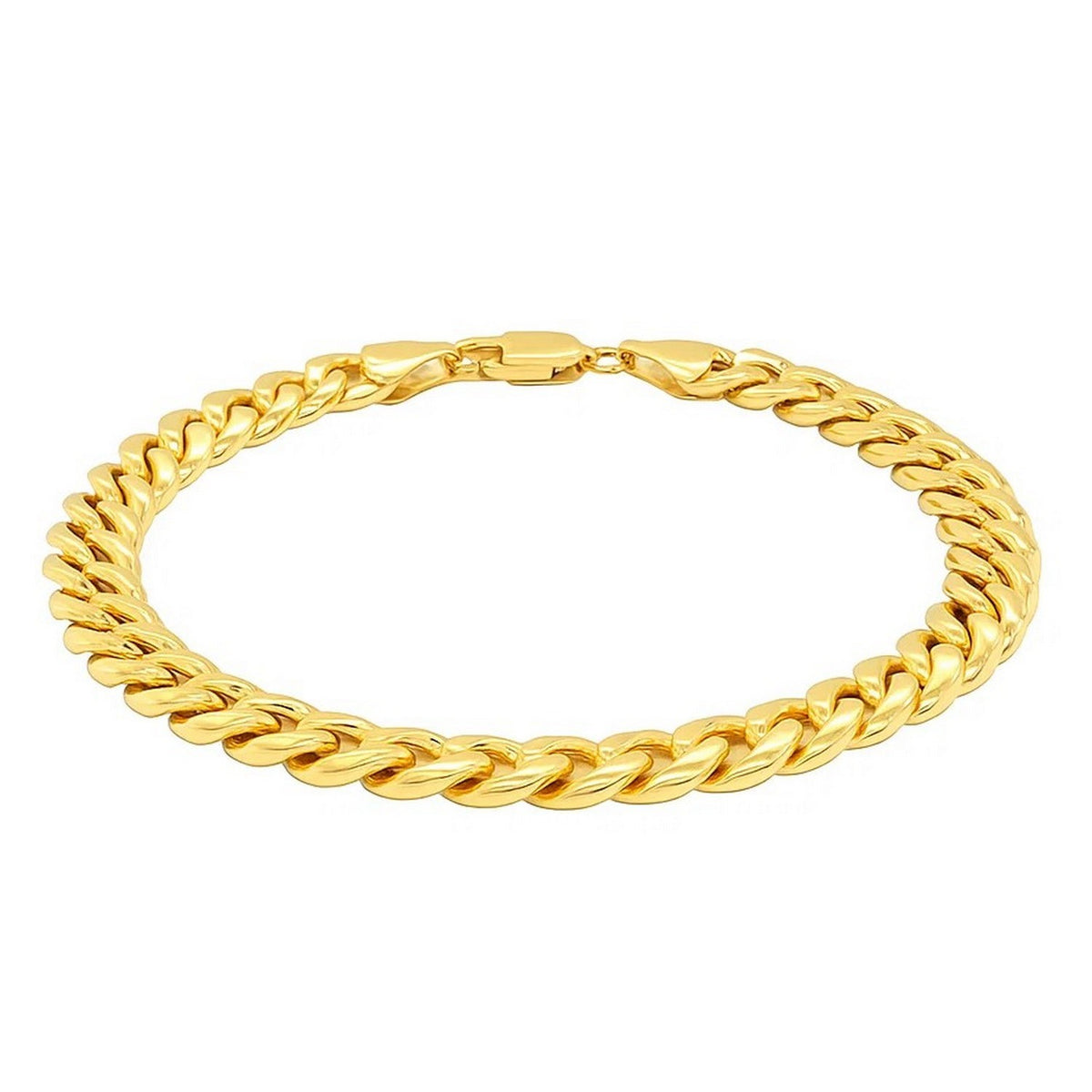 10k Yellow Gold Light Miami Cuban Bracelet (8.00 mm) — view 4