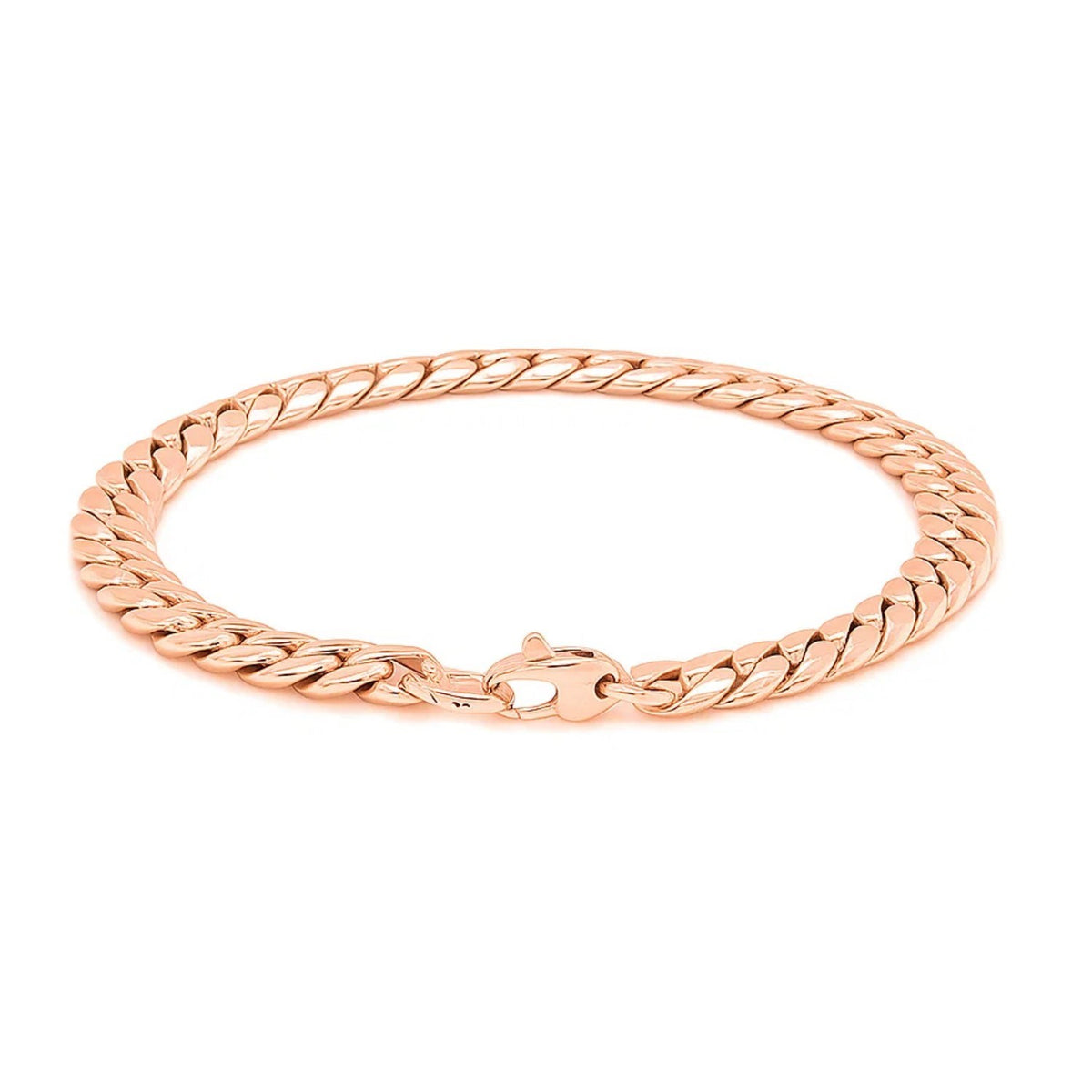 14K Rose Gold Cuban Link Bracelet (5.90 mm) — view 2