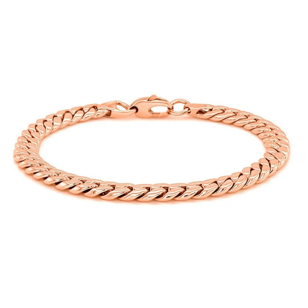 14K Rose Gold Cuban Link Bracelet (5.90 mm) — view 3