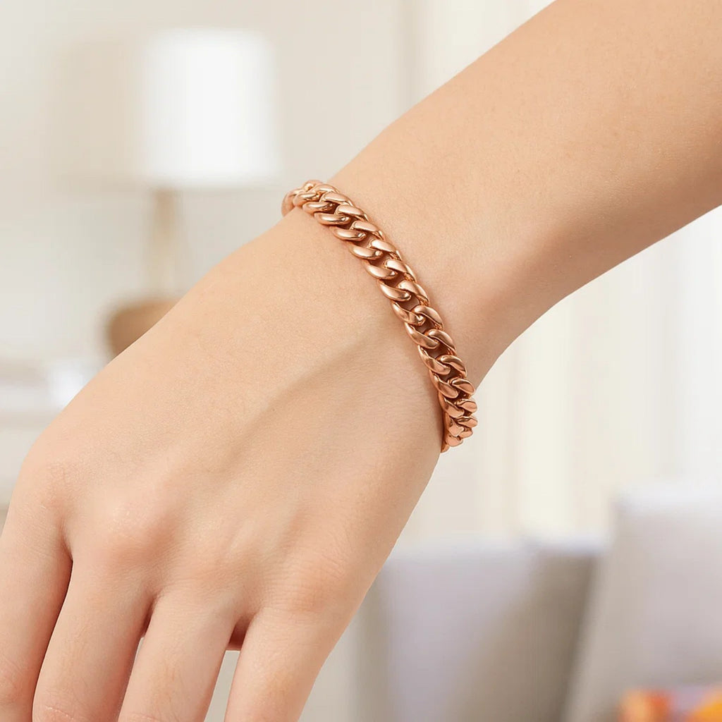14K Rose Gold Cuban Link Bracelet (5.90 mm) — view 6