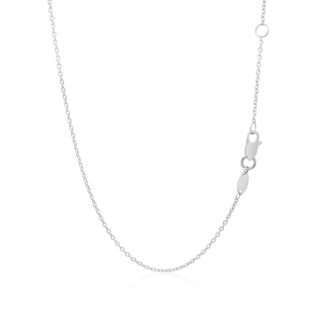 14k White Gold Smooth Flat Horizontal Bar Style Necklace — view 3